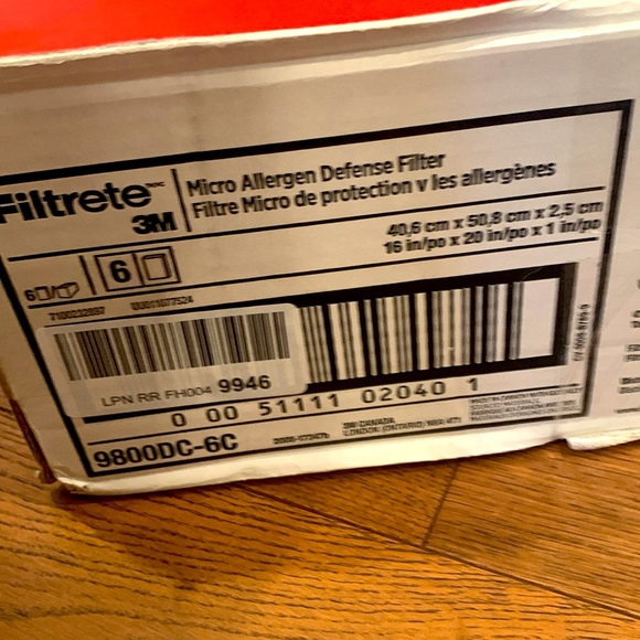 Filtrete 3 new furnace filters  16 x 20 x 1 inches - Picture 3 of 3